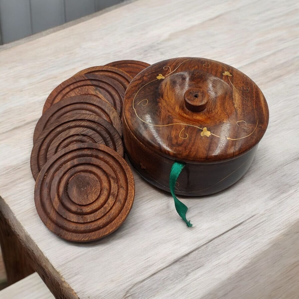 Sugar Pot with 2 Coasters