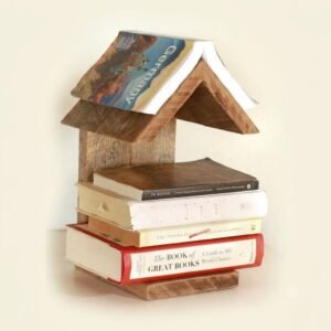 Rustic Wooden House Book Stand  15% off