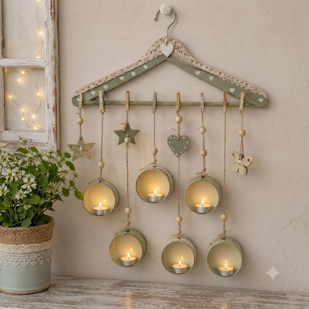 Rustic Hanger Tealight Candle Wall Hanging 20% off