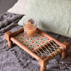 Wooden Mini Khat / Charpai Serving Tray 15% off