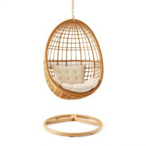 Boho Rattan Hanging Egg Chair