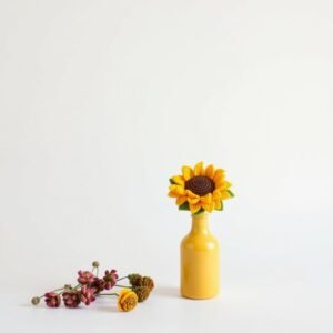 Crochet Sunflower Single Stem