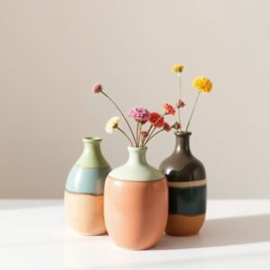 Handmade Ceramic Vase Set of 3