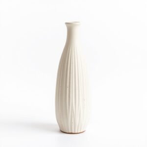Textured Ceramic Vase Tall Cream